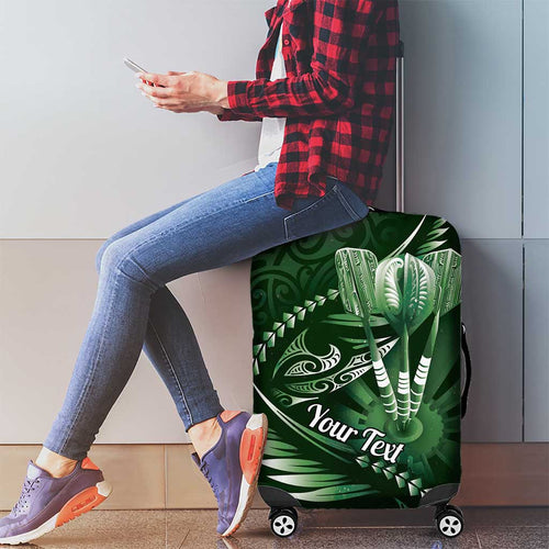Personalised All Green New Zealand Darts Luggage Cover Aoteroa Fern Maori Galaxy Style