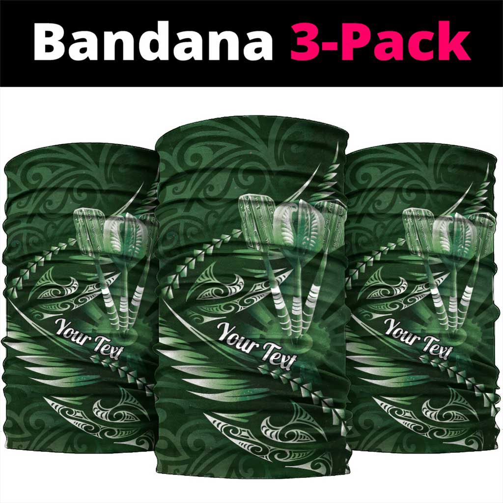 Personalised All Green New Zealand Darts Neck Gaiter Aoteroa Fern Maori Galaxy Style - Aussie Hoodie