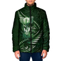 Personalised All Green New Zealand Darts Padded Jacket Aoteroa Fern Maori Galaxy Style - Aussie Hoodie