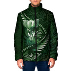 Personalised All Green New Zealand Darts Padded Jacket Aoteroa Fern Maori Galaxy Style - Aussie Hoodie