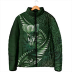 Personalised All Green New Zealand Darts Padded Jacket Aoteroa Fern Maori Galaxy Style - Aussie Hoodie