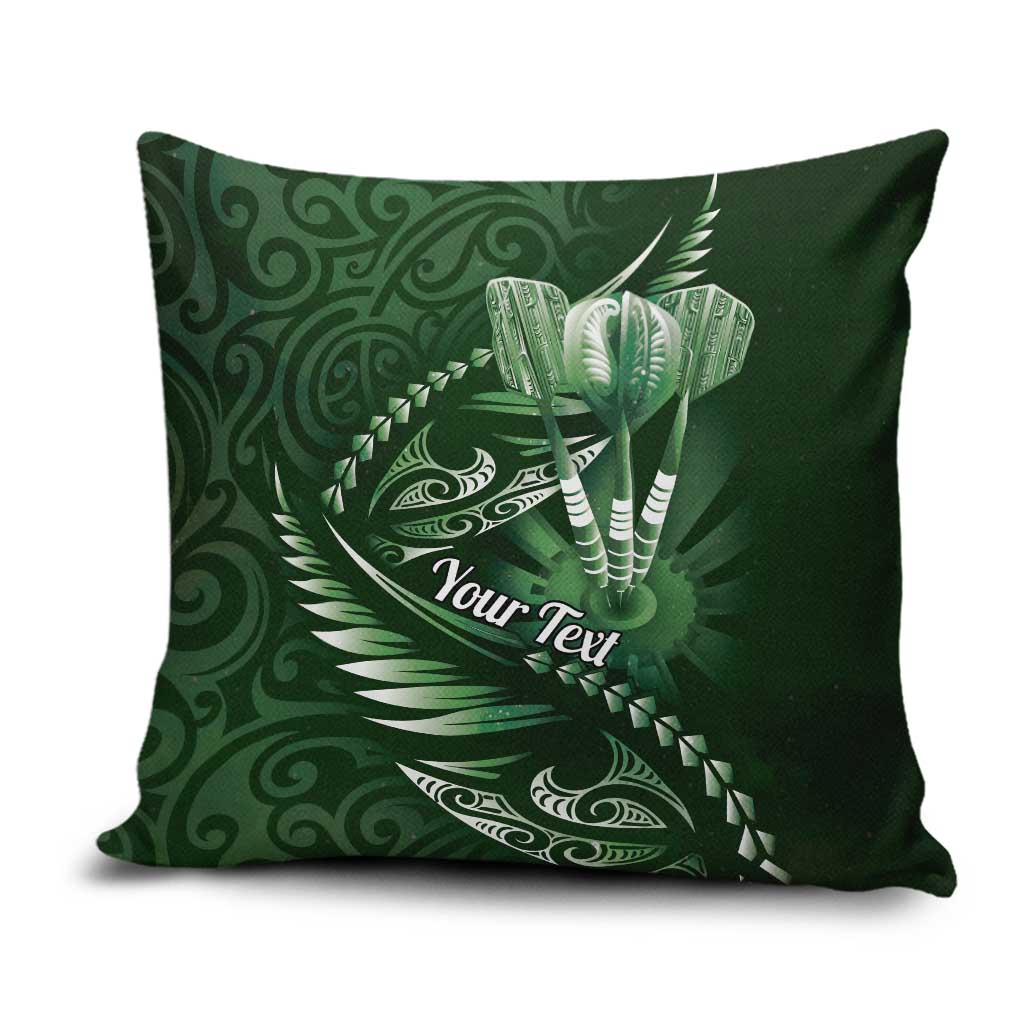 Personalised All Green New Zealand Darts Pillow Cover Aoteroa Fern Maori Galaxy Style - Aussie Hoodie
