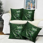 Personalised All Green New Zealand Darts Pillow Cover Aoteroa Fern Maori Galaxy Style - Aussie Hoodie
