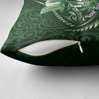 Personalised All Green New Zealand Darts Pillow Cover Aoteroa Fern Maori Galaxy Style - Aussie Hoodie