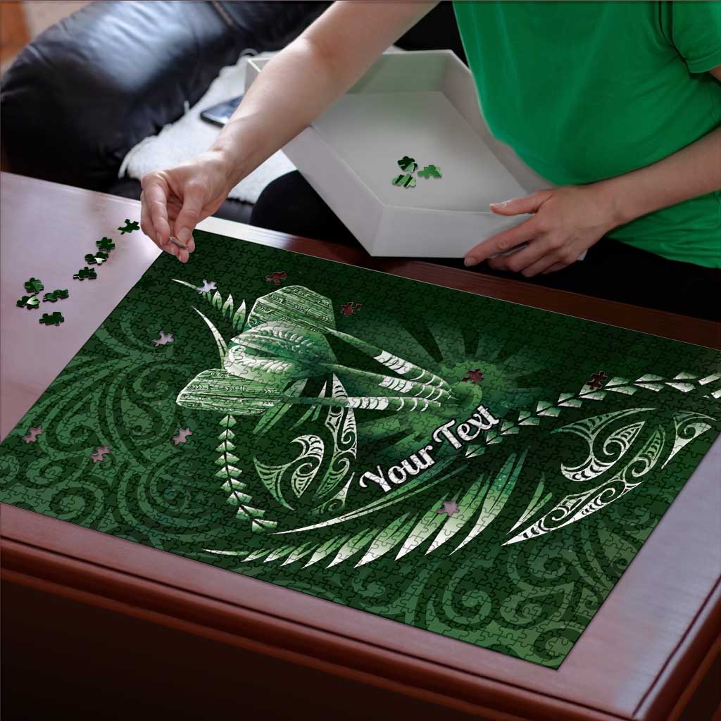 Personalised All Green New Zealand Darts Puzzle Aoteroa Fern Maori Galaxy Style - Aussie Hoodie