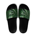 Personalised All Green New Zealand Darts Slide Sandals Aoteroa Fern Maori Galaxy Style - Aussie Hoodie