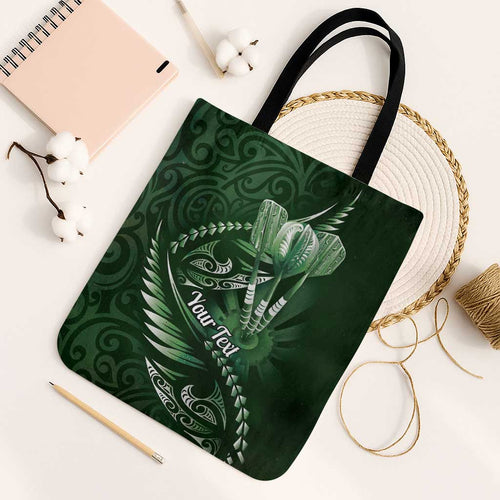 Personalised All Green New Zealand Darts Tote Bag Aoteroa Fern Maori Galaxy Style - Aussie Hoodie