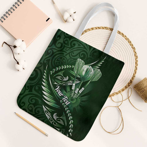 Personalised All Green New Zealand Darts Tote Bag Aoteroa Fern Maori Galaxy Style - Aussie Hoodie