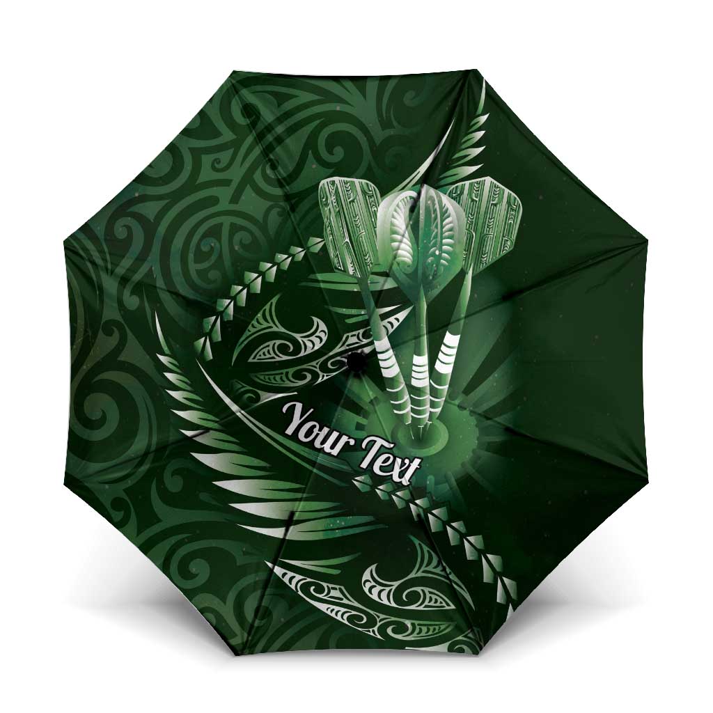 Personalised All Green New Zealand Darts Umbrella Aoteroa Fern Maori Galaxy Style - Aussie Hoodie