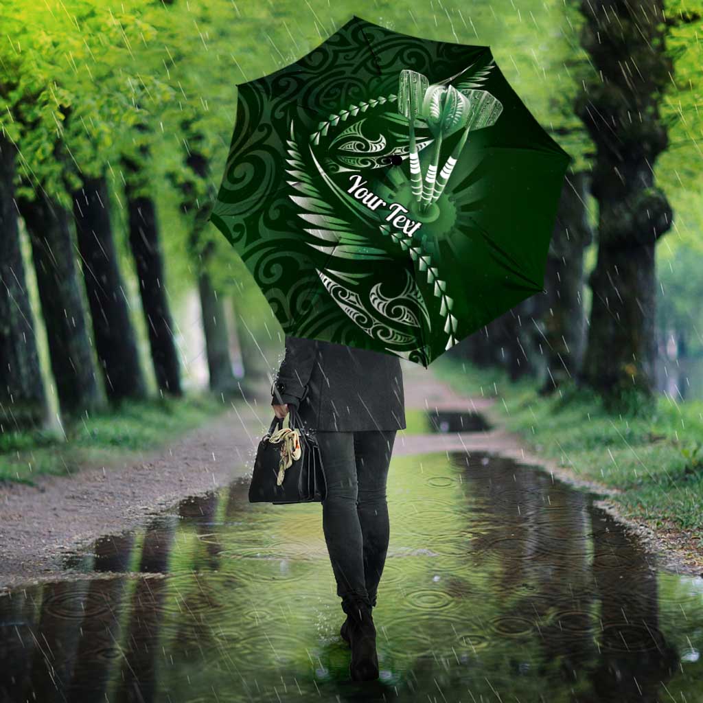 Personalised All Green New Zealand Darts Umbrella Aoteroa Fern Maori Galaxy Style - Aussie Hoodie