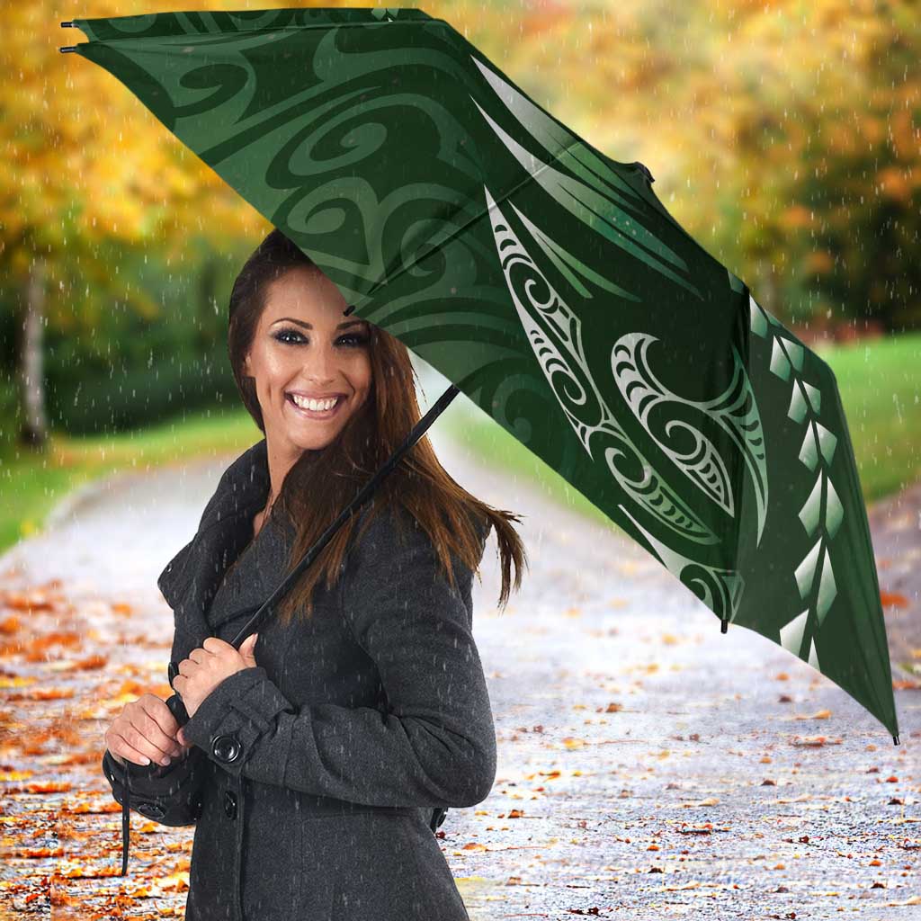 Personalised All Green New Zealand Darts Umbrella Aoteroa Fern Maori Galaxy Style - Aussie Hoodie