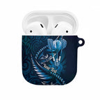 Personalised All Blue New Zealand Darts AirPods Case Aoteroa Fern Maori Galaxy Style - Aussie Hoodie