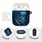 Personalised All Blue New Zealand Darts AirPods Case Aoteroa Fern Maori Galaxy Style - Aussie Hoodie