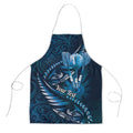 Personalised All Blue New Zealand Darts Apron Aoteroa Fern Maori Galaxy Style - Aussie Hoodie