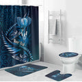 Personalised All Blue New Zealand Darts Bathroom Set Aoteroa Fern Maori Galaxy Style - Aussie Hoodie