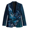 Personalised All Blue New Zealand Darts Blazer Aoteroa Fern Maori Galaxy Style - Aussie Hoodie