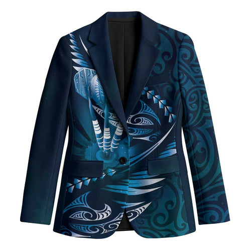 Personalised All Blue New Zealand Darts Blazer Aoteroa Fern Maori Galaxy Style - Aussie Hoodie
