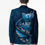 Personalised All Blue New Zealand Darts Blazer Aoteroa Fern Maori Galaxy Style - Aussie Hoodie