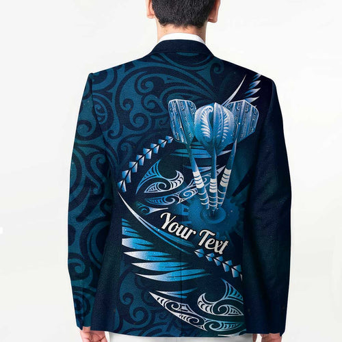 Personalised All Blue New Zealand Darts Blazer Aoteroa Fern Maori Galaxy Style - Aussie Hoodie