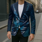 Personalised All Blue New Zealand Darts Blazer Aoteroa Fern Maori Galaxy Style - Aussie Hoodie