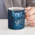 All Blue New Zealand Darts Ceramic Mug Aoteroa Fern Maori Galaxy Style - Aussie Hoodie
