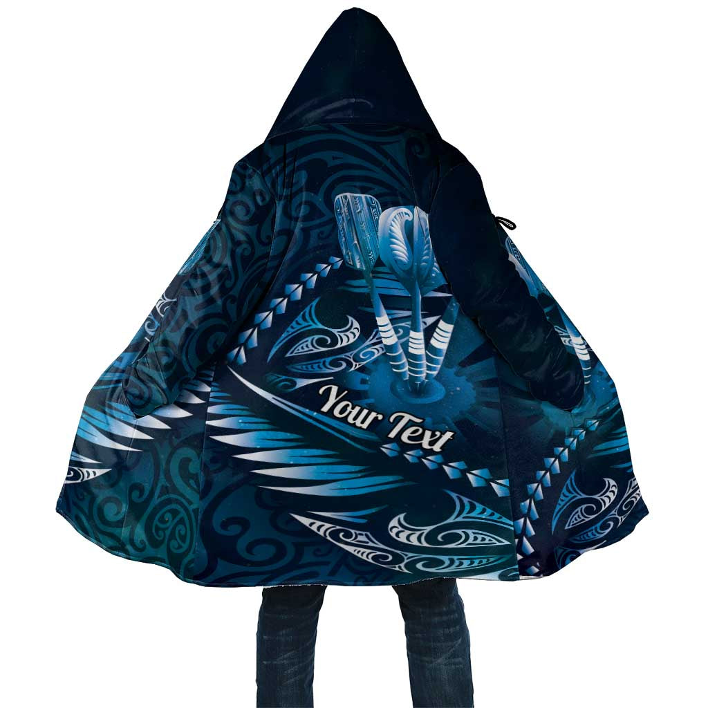 Personalised All Blue New Zealand Darts Cloak Aoteroa Fern Maori Galaxy Style - Aussie Hoodie