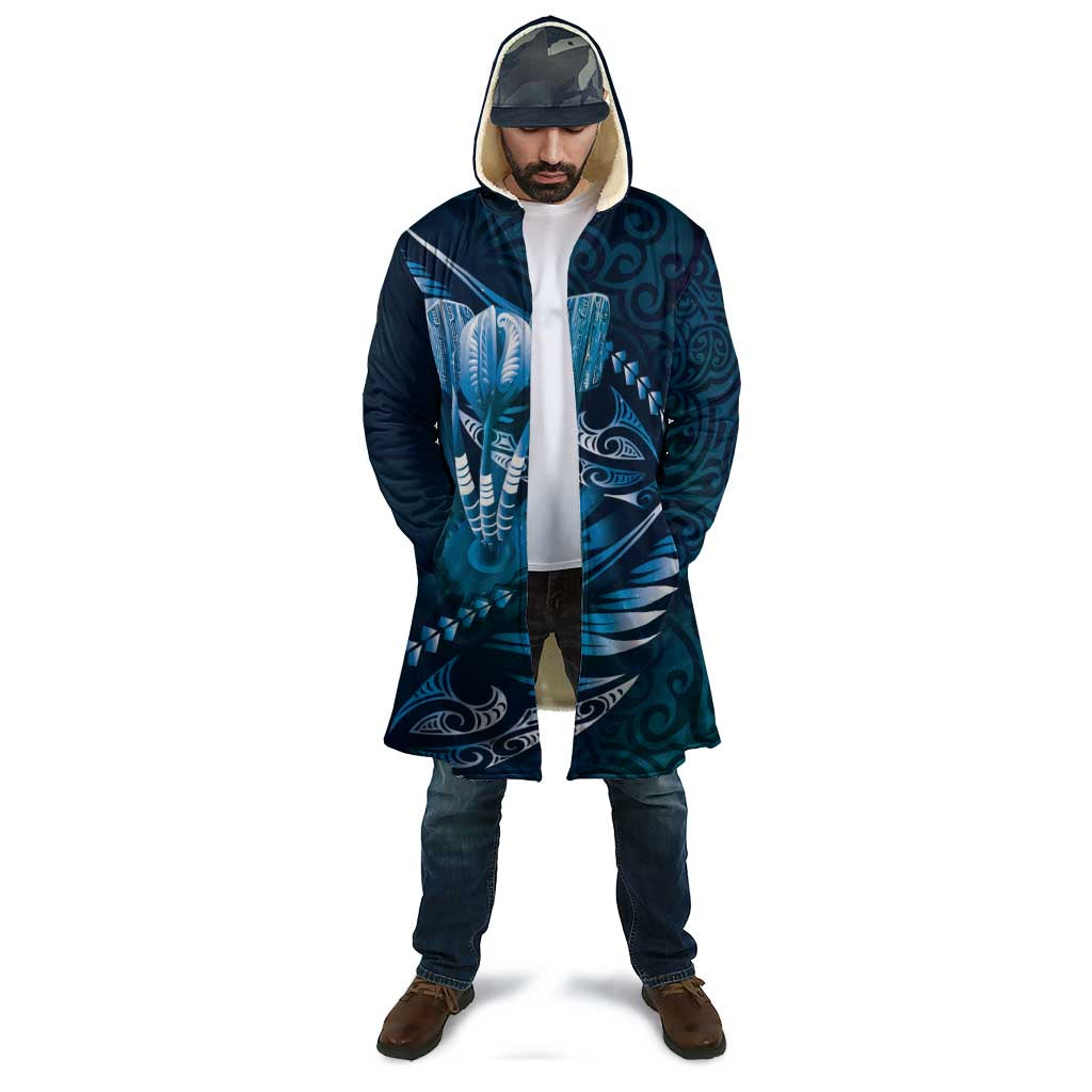 Personalised All Blue New Zealand Darts Cloak Aoteroa Fern Maori Galaxy Style - Aussie Hoodie