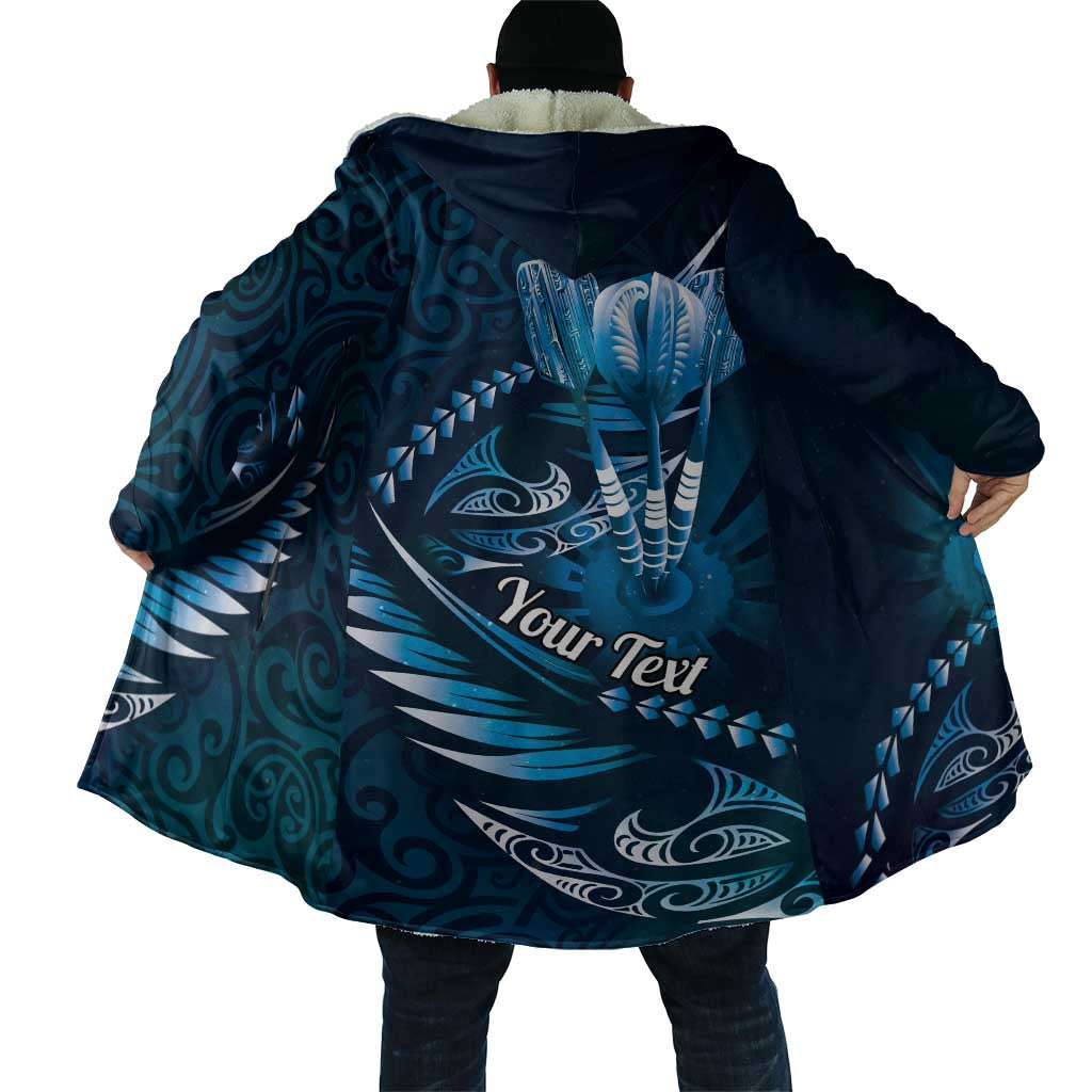 Personalised All Blue New Zealand Darts Cloak Aoteroa Fern Maori Galaxy Style - Aussie Hoodie