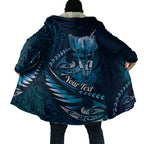 Personalised All Blue New Zealand Darts Cloak Aoteroa Fern Maori Galaxy Style - Aussie Hoodie