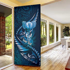 Personalised All Blue New Zealand Darts Door Cover Aoteroa Fern Maori Galaxy Style - Aussie Hoodie