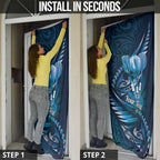 Personalised All Blue New Zealand Darts Door Cover Aoteroa Fern Maori Galaxy Style - Aussie Hoodie