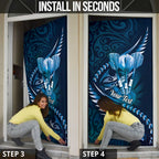 Personalised All Blue New Zealand Darts Door Cover Aoteroa Fern Maori Galaxy Style - Aussie Hoodie