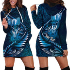 Personalised All Blue New Zealand Darts Hoodie Dress Aoteroa Fern Maori Galaxy Style