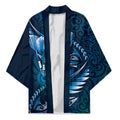 Personalised All Blue New Zealand Darts Kimono Aoteroa Fern Maori Galaxy Style - Aussie Hoodie