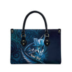 Personalised All Blue New Zealand Darts Leather Bag Aoteroa Fern Maori Galaxy Style - Aussie Hoodie