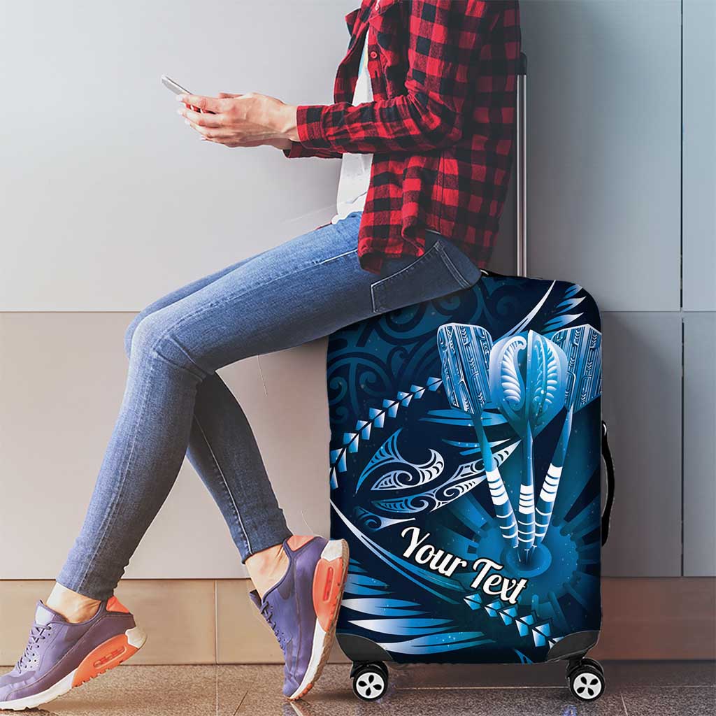 Personalised All Blue New Zealand Darts Luggage Cover Aoteroa Fern Maori Galaxy Style