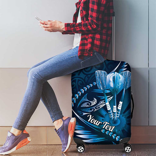 Personalised All Blue New Zealand Darts Luggage Cover Aoteroa Fern Maori Galaxy Style