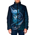 Personalised All Blue New Zealand Darts Padded Jacket Aoteroa Fern Maori Galaxy Style - Aussie Hoodie