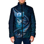 Personalised All Blue New Zealand Darts Padded Jacket Aoteroa Fern Maori Galaxy Style - Aussie Hoodie