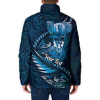 Personalised All Blue New Zealand Darts Padded Jacket Aoteroa Fern Maori Galaxy Style - Aussie Hoodie