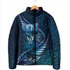 Personalised All Blue New Zealand Darts Padded Jacket Aoteroa Fern Maori Galaxy Style - Aussie Hoodie