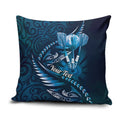 Personalised All Blue New Zealand Darts Pillow Cover Aoteroa Fern Maori Galaxy Style - Aussie Hoodie
