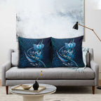 Personalised All Blue New Zealand Darts Pillow Cover Aoteroa Fern Maori Galaxy Style - Aussie Hoodie