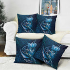 Personalised All Blue New Zealand Darts Pillow Cover Aoteroa Fern Maori Galaxy Style - Aussie Hoodie