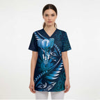 Personalised All Blue New Zealand Darts Scrub Top Aoteroa Fern Maori Galaxy Style - Aussie Hoodie