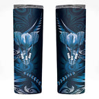 All Blue New Zealand Darts Skinny Tumbler Aoteroa Fern Maori Galaxy Style