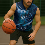 Personalised All Blue New Zealand Darts Sleeveless Zip Hoodie Aoteroa Fern Maori Galaxy Style LT14