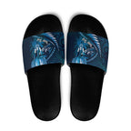 Personalised All Blue New Zealand Darts Slide Sandals Aoteroa Fern Maori Galaxy Style - Aussie Hoodie