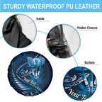 Personalised All Blue New Zealand Darts Spare Tire Cover Aoteroa Fern Maori Galaxy Style
