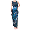 Personalised All Blue New Zealand Darts Tank Maxi Dress Aoteroa Fern Maori Galaxy Style